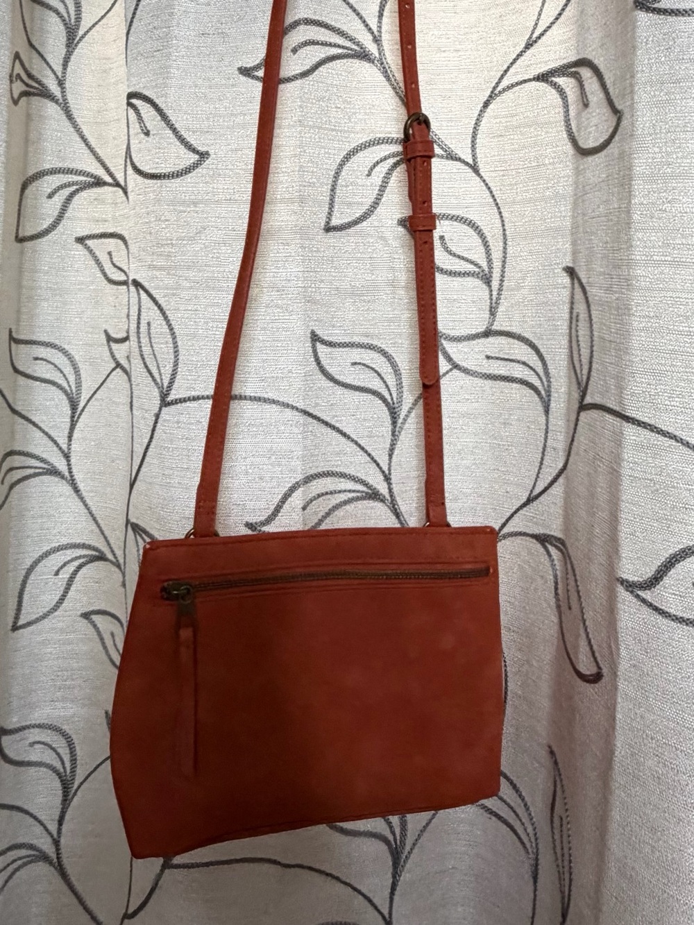 Target Rust Brown Leather Crossbody Bag